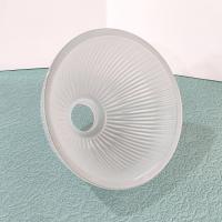 Vintage Frosted Ribbed Glass Dome Lamp Shade, Replacement Glass Light Cover