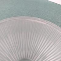 Vintage Frosted Ribbed Glass Dome Lamp Shade, Replacement Glass Light Cover