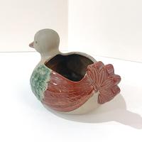 Vintage Ceramic Duck Figurative Planter Pot, Figurative Bird Animal Planter