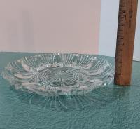 Vintage Anchor Hocking Clear Glass Deviled Egg Plate #896, EAPG Glass Dish, Oyster Plate