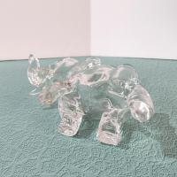 Vintage Indiana Clear Glass Elephant Figural Candy Dish, Elephant Trinket Jewelry Dish