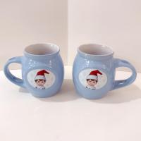 Elf on a Shelf Christmas Coffee Tea Mugs, Set of Two, Hot Chocolate Mugs with Slotted Spoon Holder Handles