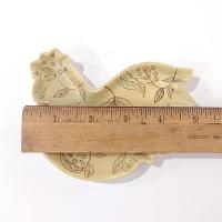 Vintage Cracker Barrel Elegant Rooster Ceramic Spoon Rest, Susan Winget Designs Teabag Rest
