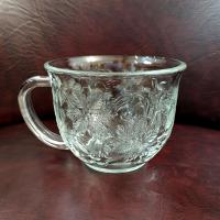 Vintage Princess House Fantasia Cappuccino Clear Glass Mug Item 305, 16 Ounce Coffee Tea Mug