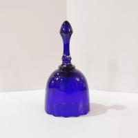 Vintage Cobalt Blue Oval Fenton Bell, Solid Blue Fenton Bell