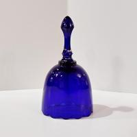 Vintage Cobalt Blue Oval Fenton Bell, Solid Blue Fenton Bell