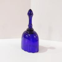 Vintage Cobalt Blue Oval Fenton Bell, Solid Blue Fenton Bell