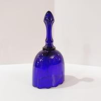 Vintage Cobalt Blue Oval Fenton Bell, Solid Blue Fenton Bell