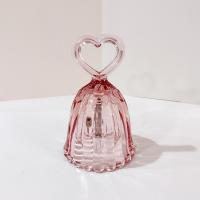 Vintage Pretty Pink Fenton Bell with Heart Shaped Handle, Ring If You Need Me Bell