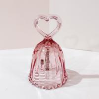 Vintage Pretty Pink Fenton Bell with Heart Shaped Handle, Ring If You Need Me Bell