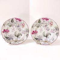 Vintage 222 Fifth Gisela Floral Appetizer Plates, Set of 2