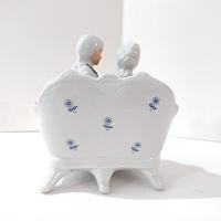 Vintage Victorian Courting Couple Porcelain Figurine, Wedding Anniversary Gift