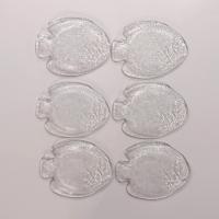 Vintage Arcoroc Poisson Clear Fish Shaped Bread and Butter Plates, Appetizer Plates, Set of 6
