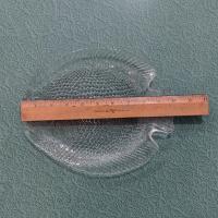 Vintage Arcoroc Poisson Clear Fish Shaped Dinner Plates, Set of Four