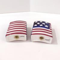Vintage US Flag Salt and Pepper Shaker Set, Stars and Stripes Salt and Pepper Shakers