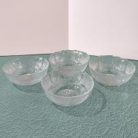Vintage NEW Arcoroc Fleur Cupped Fruit Dessert Bowls, Set of 4