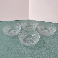 Vintage NEW Arcoroc Fleur Cupped Fruit Dessert Bowls, Set of 4