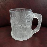 Vintage 1993 Flintstones Collectible McDonalds Clear Glass Mug