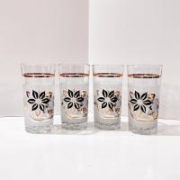 Vintage Cerve DeValbor Italy Highball Glasses, Set of Four, 1960's MCM Retro Barware