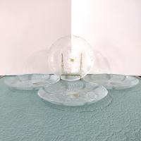 Vintage NEW Arcoroc Fleur 7 1/2 Inch Luncheon Salad Plates, Set of 4