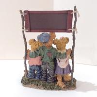Vintage 2001 Boyds Bears Bearstone Collection So Many Bears So Little Time Figurine, I Survived the First Offishull FOB Family Reunion