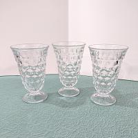 Vintage Fostoria American Clear Iced Tea Glass, UV Reactive Depression Pressed Glassware, Antique EAPG Glass