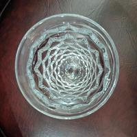 Vintage Fostoria American Clear Iced Tea Glass, UV Reactive Depression Pressed Glassware, Antique EAPG Glass