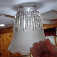 Vintage Art Deco Style Frosted Glass Lamp Shade, Replacement Pendant Lamp Shade