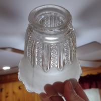 Vintage Art Deco Style Frosted Glass Lamp Shade, Replacement Pendant Lamp Shade