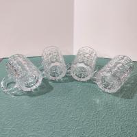 Vintage Mikasa Frostfire Clear Glass Beer Mugs, Set of Four
