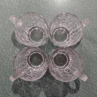 Vintage Mikasa Frostfire Clear Glass Beer Mugs, Set of Four