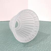 Vintage Ribbed Frosted Glass Lamp Light Shade, Bell Shaped Replacement Shade