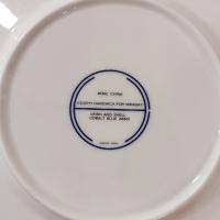 Vintage Mikasa Fish and Shell Cobalt Blue Salad Dessert Bone China Plates, Cathy Hardwick Nautical Beachy Appetizer Plates, Set of Four