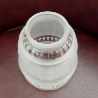 Vintage Art Deco Style Frosted and Clear Glass Lamp Shade, Replacement Bell Shaped Pendant Lamp Shade