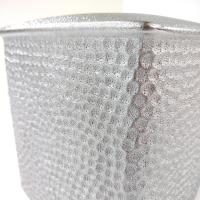 Vintage Hammered Glittery Silver Metal Tissue Box Cover Holder