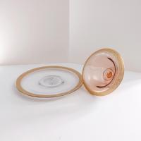 Vintage Glastonbury Rambler Rose Gold Rimmed Footed Mayonnaise Dip Bowl and Serving Plate