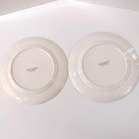 Vintage Southern Potteries Inc Royal Rajah Maroon Floral 22K Gold Dinner Plates, Set of 2