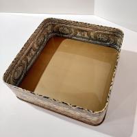 Vintage Francisco de Goya La Vendimia Large Square Tin Storage Container, Decorative Cookie Tin