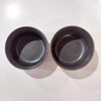 Vintage Gray Stoneware Soup Salad Cereal Bowls, Set of Two