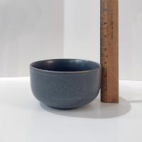 Vintage Gray Stoneware Soup Salad Cereal Bowls, Set of Two