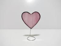 Stained Glass Standing Hearts, Set of Three, Custom Colors Available