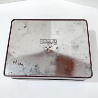 Vintage Hannoversche Cakes-Fabrik Hinged Tin Box, Retro German H. Bahlsen Advertising Metal Tin Container