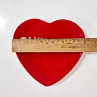 Vintage Red Heart Valentines Day Gift Appetizer Plates, Set of Four, Conversation Heart Plates