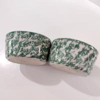 Vintage Green Spongeware 5 Inch Bowls, Set of Two, Ceramic Butter Tub, Workshops of Gerald E Henn Pottery, Roseville Spongeware Pottery