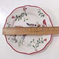 Vintage Better Homes and Gardens Winter Forest Salad Plates, Set of 4, Heritage Collection Luncheon Plates, Deer Cardinal and Holly Berries Plates