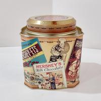 Vintage Hershey Chocolate 1995 Vintage Edition #3 Decorative Tin, Retro Metal Storage Container