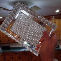 Antique John Bryce Higbee and Company Bijou Rib and Star Relish Dish