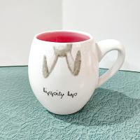 Vintage Rae Dunn Hippity Hop Bunny Ears Ceramic 20 Ounce Coffee Mug, Easter Gift
