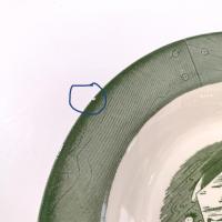 Set of 3 Vintage Royal Colonial Homestead Green Transferware Vegetable Serving Bowls, MCM Retro Americana China