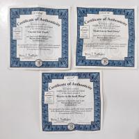 Vintage Bradford Exchange Welcome Home Series Collectible Plates, Set of 3, Hold Fast to Your Family, Cherish Your Family, Rejoice in the Small Things